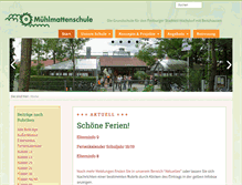 Tablet Screenshot of muehlmattenschule.de